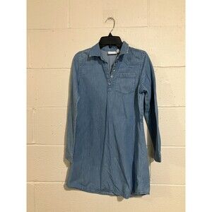 Girl's Place Lightweight Denim Shirt Dress Size 10-12 Blue